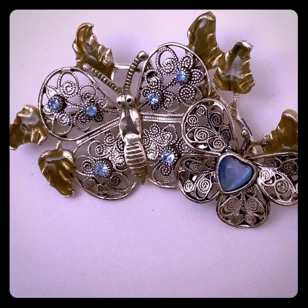 Vintage KC Butterfly Brooch